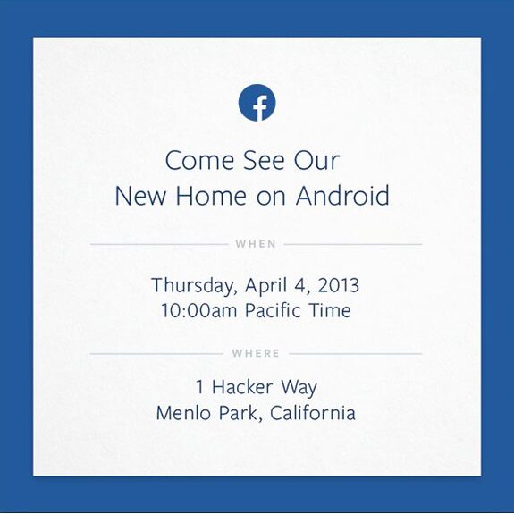 Facebook zaprasza na "New home on Android"