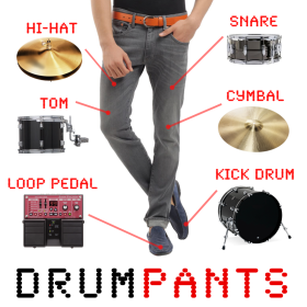 DrumPants – spodnie z czujnikami do gry na wirtualnej perkusji