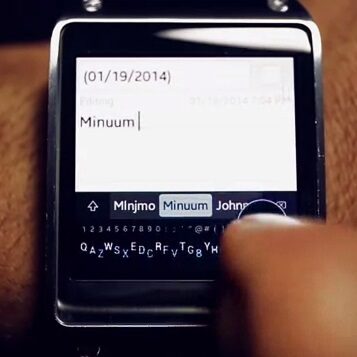 Wirtualna klawiaturka Minuum w wersji na inteligentne zegarki