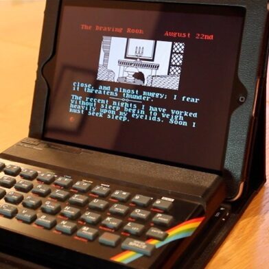 Retro klawiatura dla iPada w stylu komputera ZX Spectrum