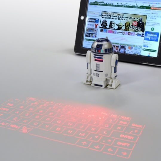 Klawiatura projekcyjna dla smartfonów i tabletów w R2-D2