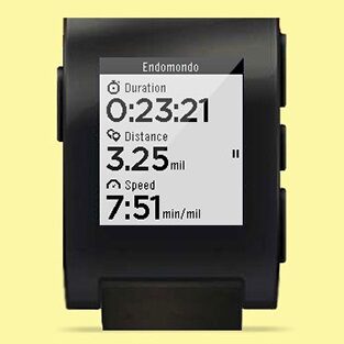 Androidowa apka Endomondo w wersji na smart watche Pebble