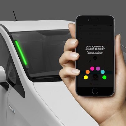 Uber testuje paski LEDowe SPOT do szybszego kontaktu z klientem