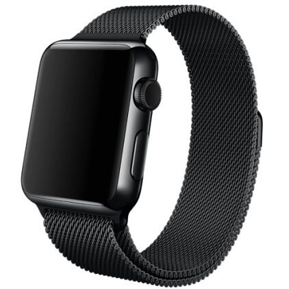 Czarna odmiana paska Milanese Loop dla Apple Watch