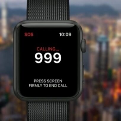 Apple Watch z przyciskiem alarmowym SOS