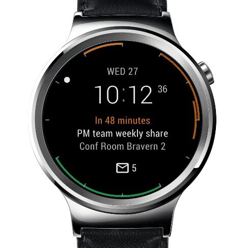 Outlook w tarczy na Android Wear
