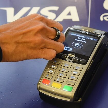Pierścień do płatności mobilnych NFC Ring z VISA