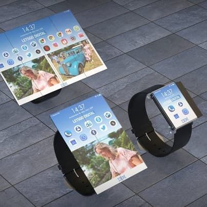IBM patentuje rozkładany smartwatch