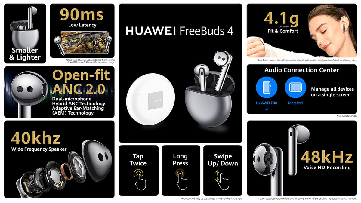 Huawei FreeBuds 4 z ANC